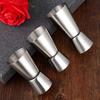 3pcs/set 15/30 20/40 25/50ml Stainless Steel Measuring Cups Party Wine Cocktail Shaker Double Tone Jigger Shot Drinks Rectification Mixed