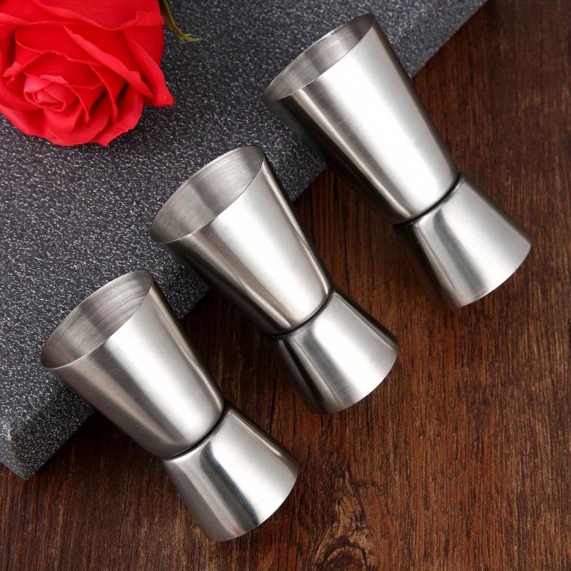 3pcs/set 15/30 20/40 25/50ml Stainless Steel Measuring Cups Party Wine Cocktail Shaker Double Tone Jigger Shot Drinks Rectification Mixed