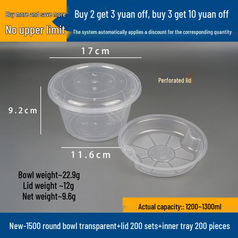 Doppelschichtige Takeaway-Box für Nudeln und Suppe - Nass-/Trocken-Trennung