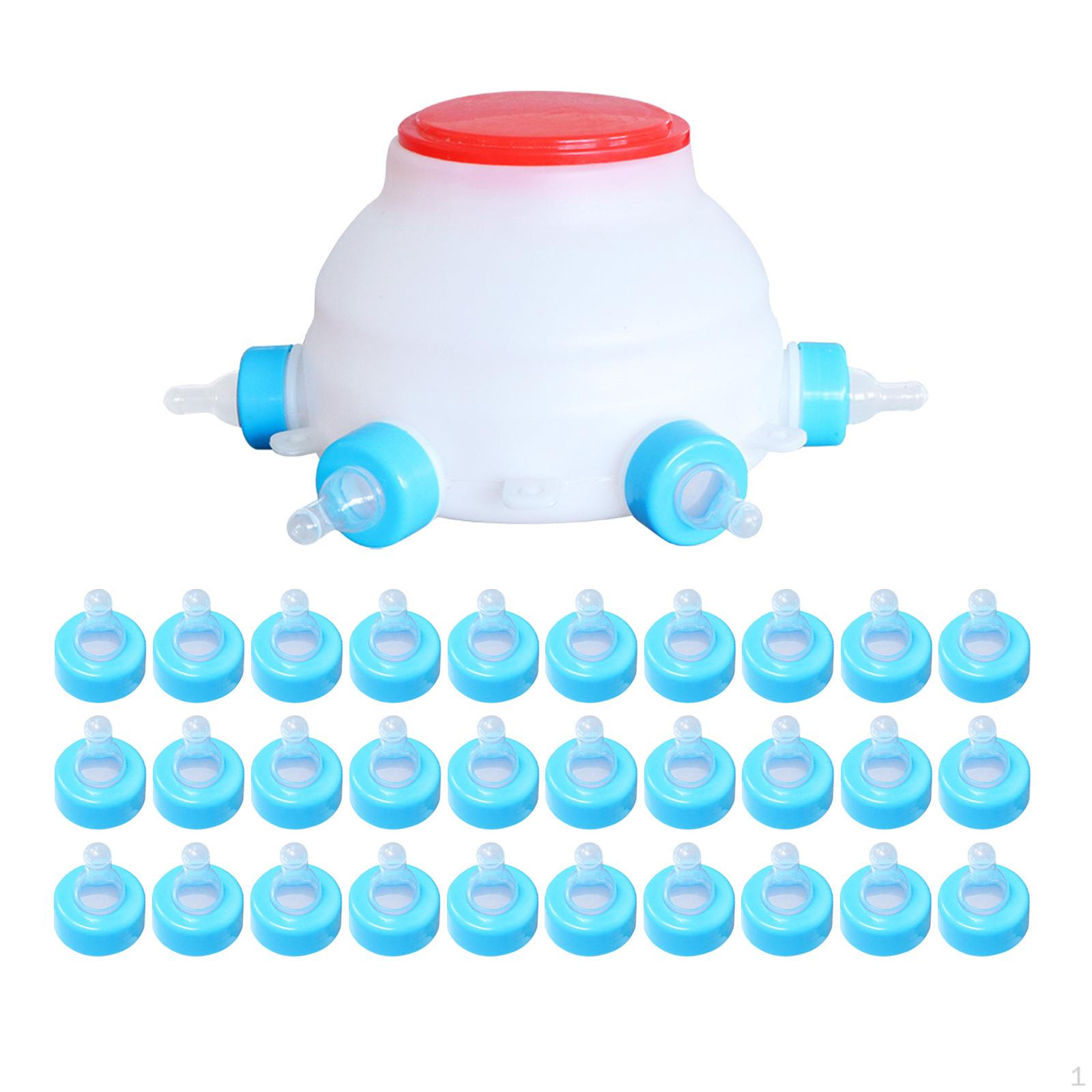 pro jehňata a selata, hospodářská malá zvířata with 30 Spare Nipple white