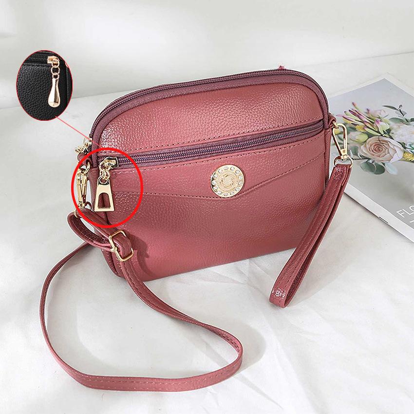 Wiosenna Mini Jednoramienna Wielowarstwowa Miękka Skórzana Przenośna Torba Kieszonkowa dla Kobiet