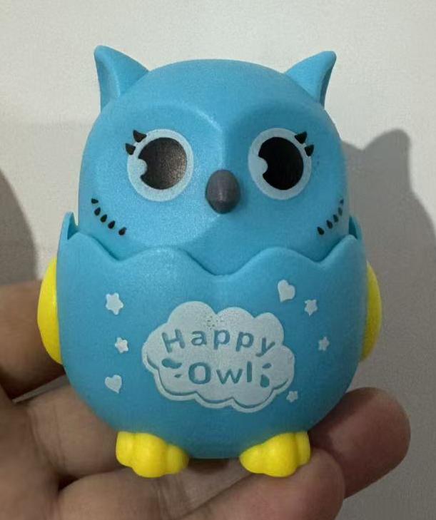 Simulation Animal Owl Clockwork Toy Children's Cartoon Winding Creative Press Owl Inertia Toy Small Baby Birthday Gifts