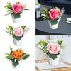Artificial Potted Rose Flowers Fake Plants Potted Decor Nordic Design Realistic