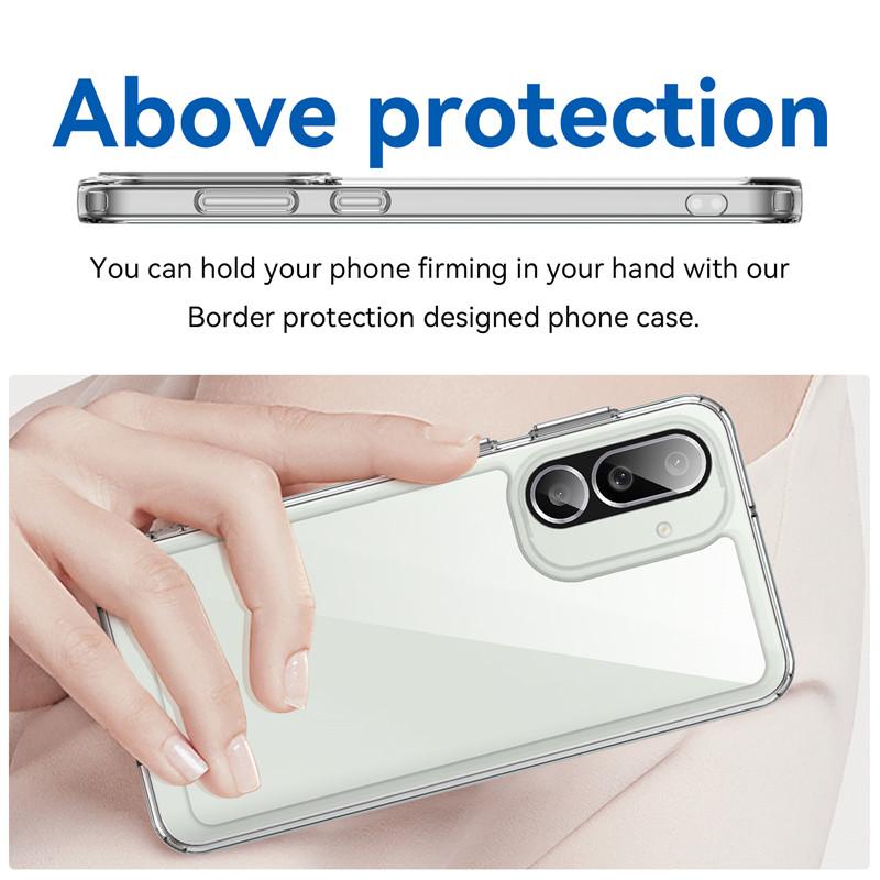 For Samsung Galaxy M56 5G Case Samsung Galaxy M56 5G Cover Shockproof Clear PC + TPU Silicone Protective Phone Cover Samsung M56