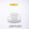 Shangqi Simple Gold Rim Bone China Coffee Cup and Saucer Set