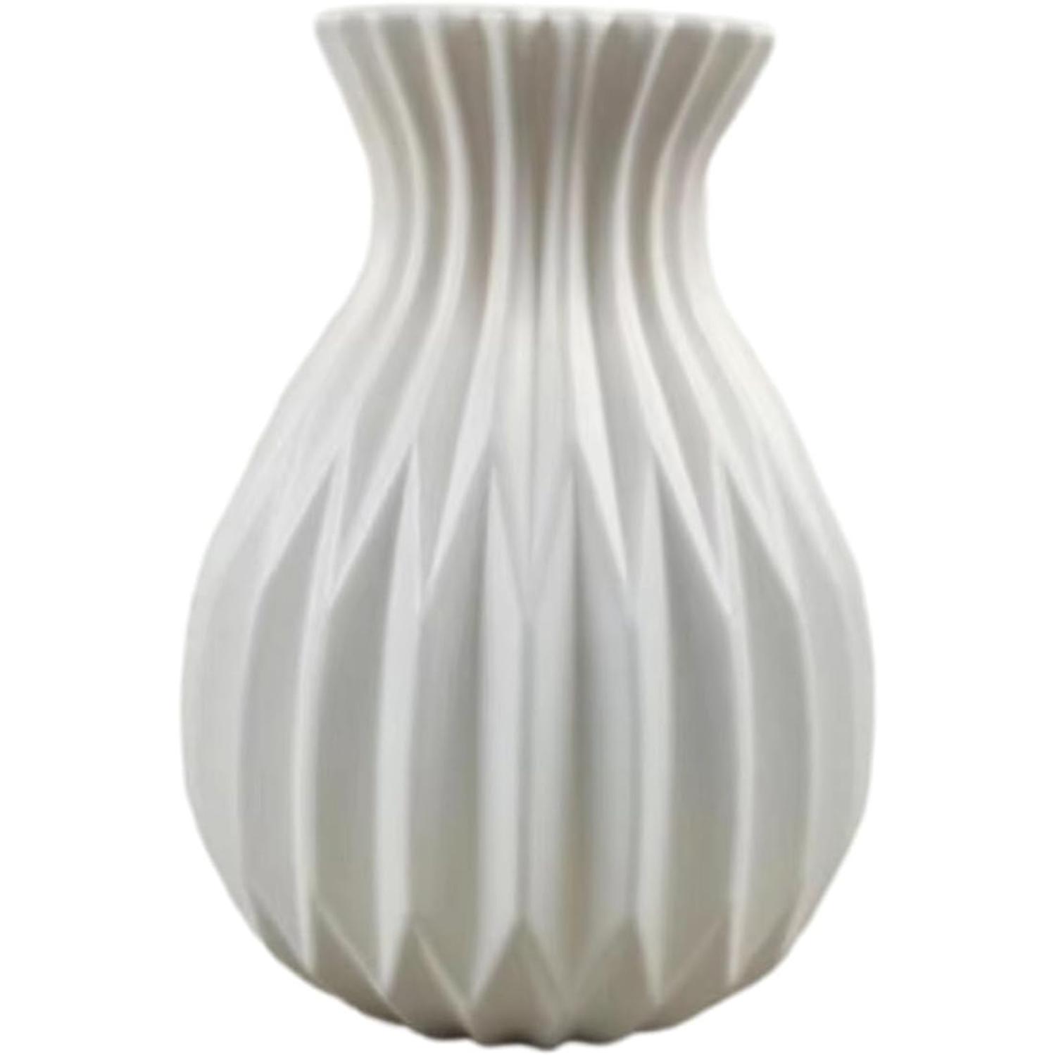 

1 шт. Пластиковые вазы Белые Имитация керамики Цветок Свадьба Дом Стол DIY Подарочная коробка Бонсай Вечеринка Декор Двора Реквизит для фотосъемки белый