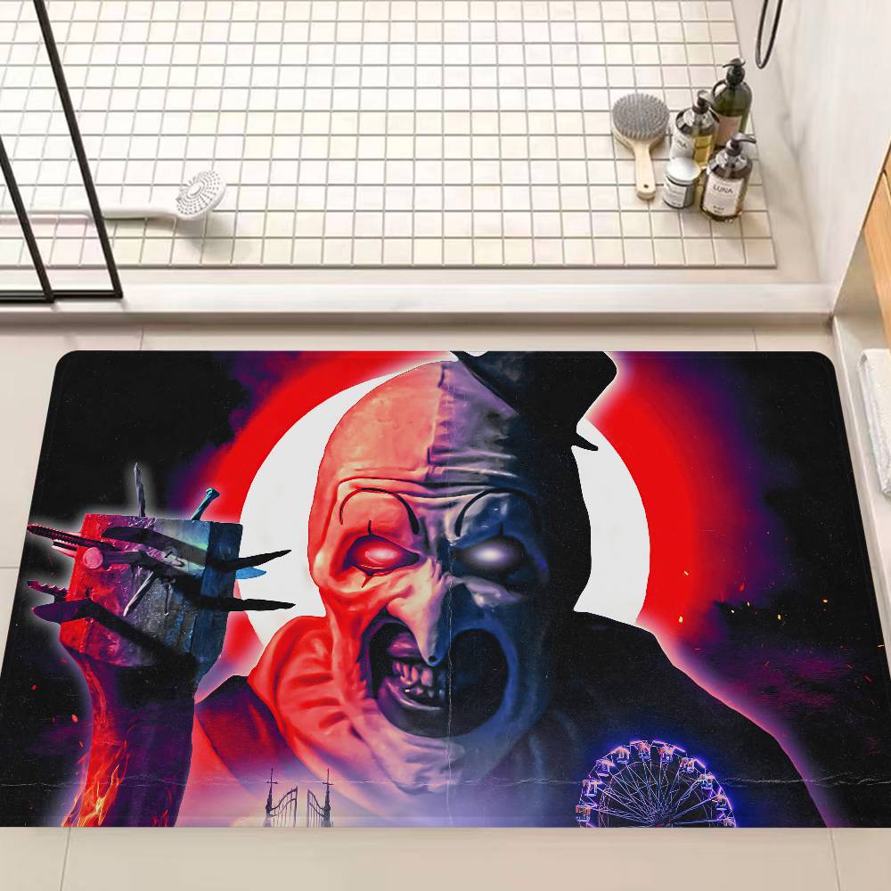 Horror Movie Terrifier Floor Mat INS Style Soft Bedroom Floor House Laundry Room Mat Anti-skid Household Carpets