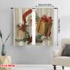 2pcs,2D Plane Printing Contemporary Curtains Vintage Santa Claus Polyester Fabric (without Rod) Outdoor Decorations for Bedroom,