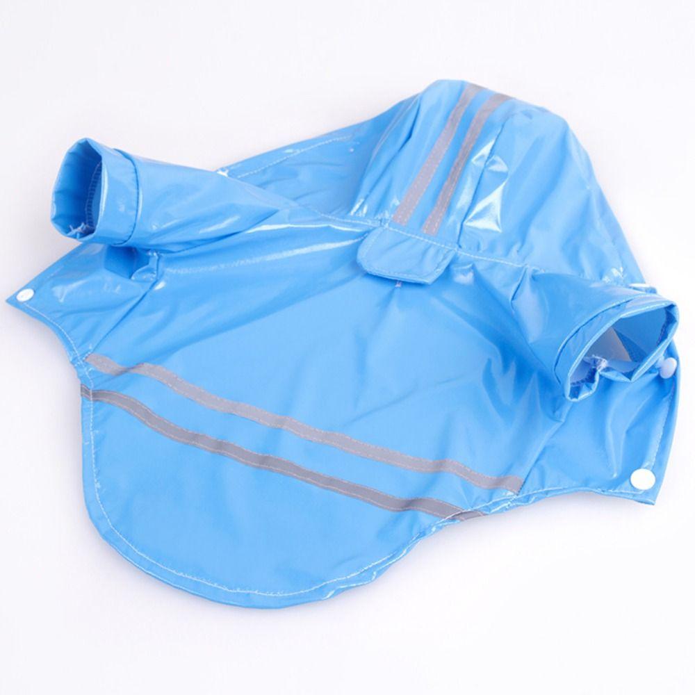 PU Dog Hooded Raincoat Reflective Pet Rain Jacket Pet Cape Costume Small Dog Clothes  Puppy