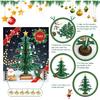 LIHAO Christmas Advent Calendar, 24 Days Tabletop Christmas Tree Countdown Calendar with 24PCS Ornaments for Boys Girls Kids Party Favors, Classroom