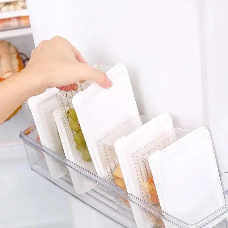 Frozen Meat Preservation Box Refrigerator Food Retain Freshness Transparent Storage Jar Home Kitchen Vegetable Storage Organizer