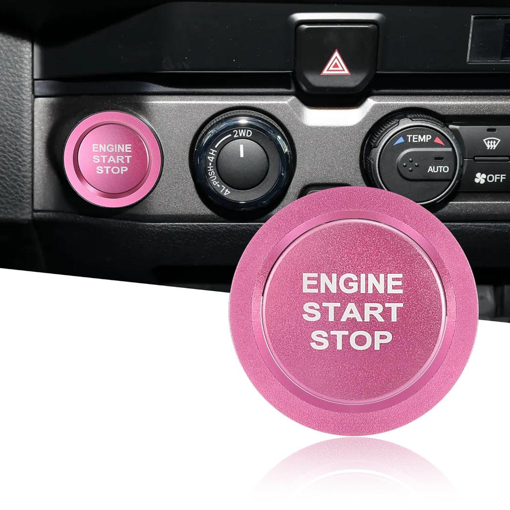 TOMALL Aluminum Engine Start Stop Push Button Cover Trim Compatible with Toyota Tacoma Corolla RAV4 Camry Prius Avalon Mirai Engine Ignition Button