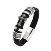 European and American Magnetic Buckle Woven Leather Bracelet Retro Cross Men's Bracelet 2026