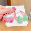 1Pair Sweet Fruits Strawberries Cherries Hair Rope For Women Girls Versatile Elasticity Hair Ring Headwear Hair Accessories Gift