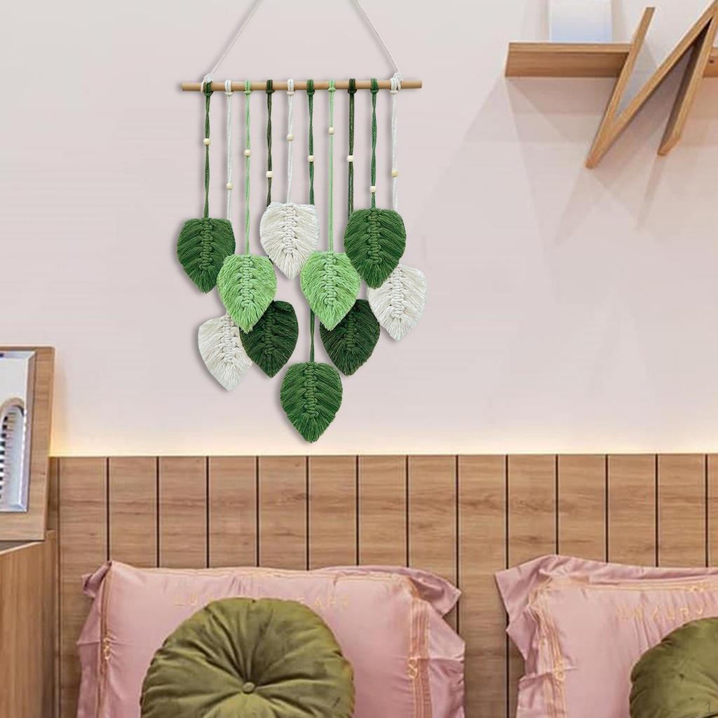 Boho Leaf Wall Tapestry Handcrafted Home Decor for Bedroom