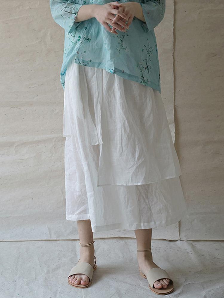 

Johnature летние хлопковые и льняные однотонные широкие брюки с эластичной резинкой на талии, свободные удобные женские модные брюки One Size белый