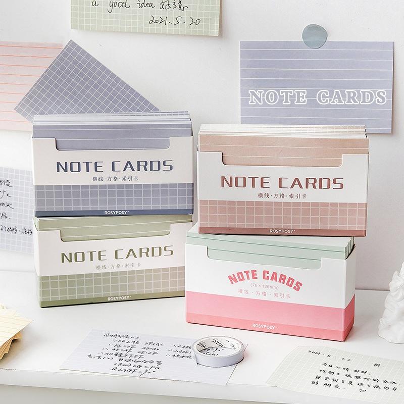 RosyPosy soft design tea fragrance index card, large capacity 150 word memory message sticky note card