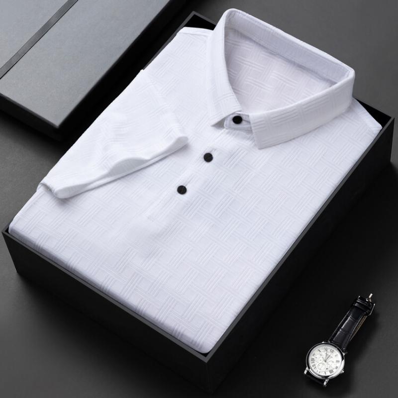 High quality short sleeve men's polo shirt summer fashion high-end texture luxurious design soft breathable casual T-shirt