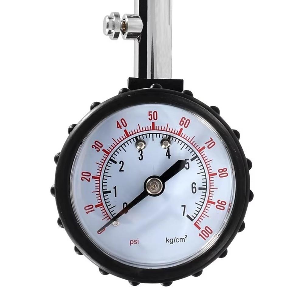 0-100PSI Range Tire Pressure Gauge Long Tube Pressure Meter Tyre Air Tester  Motorcycle Tire