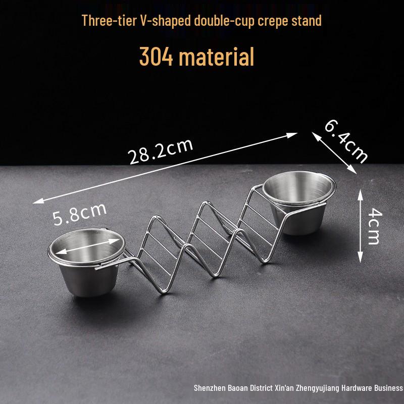304 Stainless Steel V-Shaped Taco Holder for 2 or 3 Tortillas