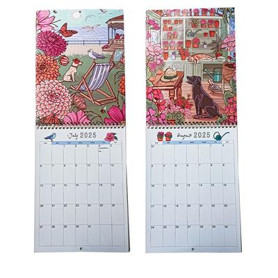 2025 Wall Calendar of Nature and Animal Daily Weekly Monthly Planner Paper Wall Calendar Hanging Calendar Gift Home Decor