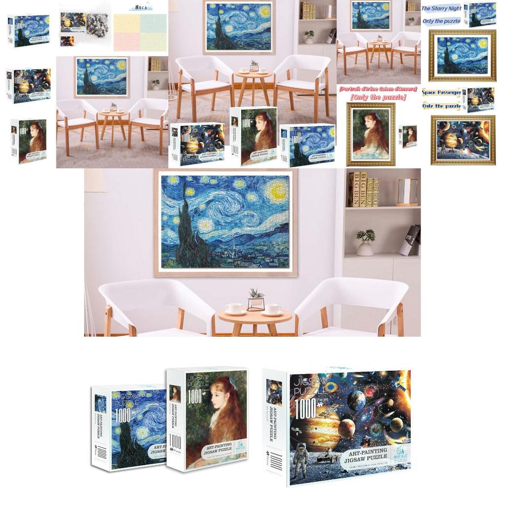 High-difficulty 1000-piece Jigsaw Puzzle With Classical Paintings Smooth Edges And Soft Colors