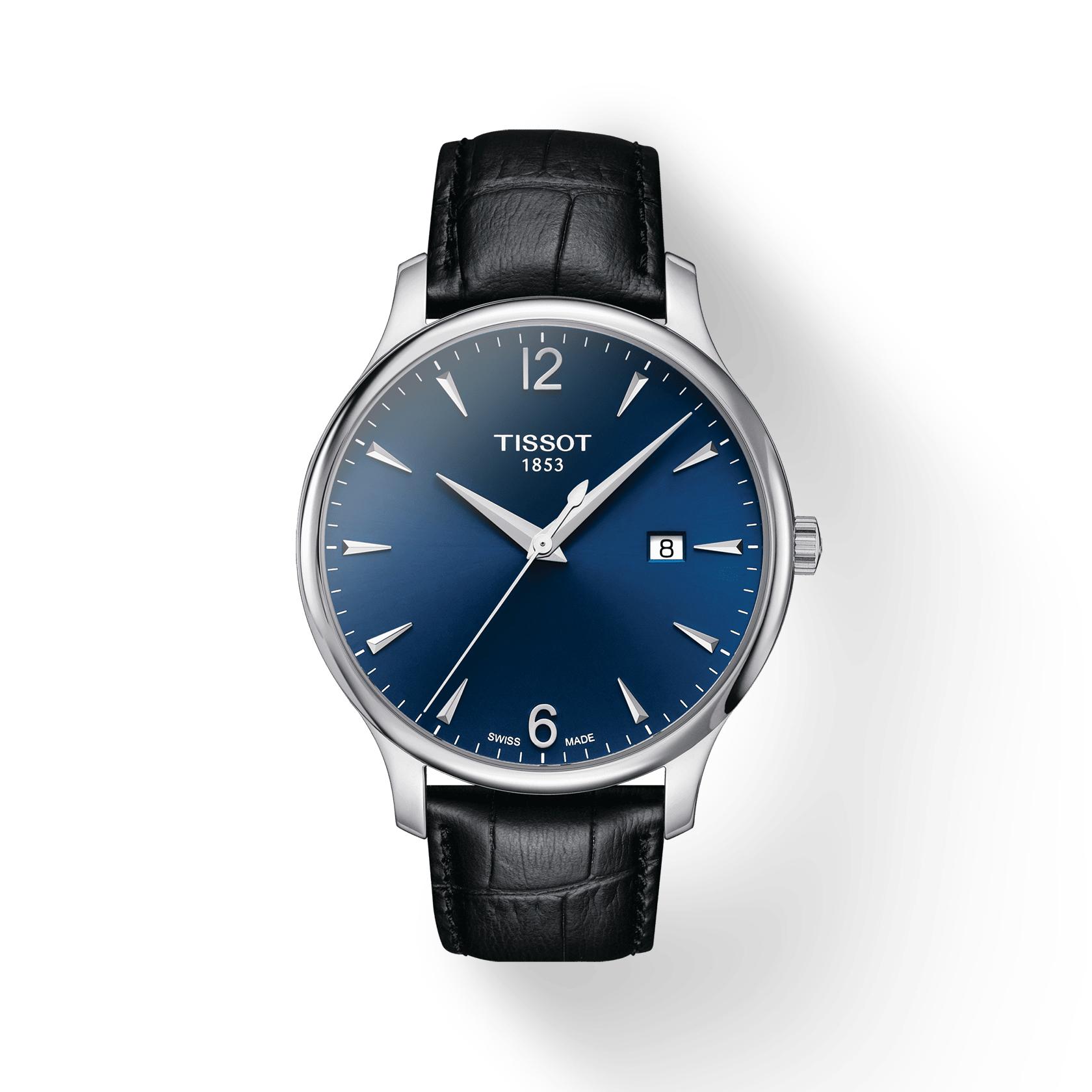 Tissot Leather Strap blue Dial Men s Fashion Watch T063.610.16.047.00 синий