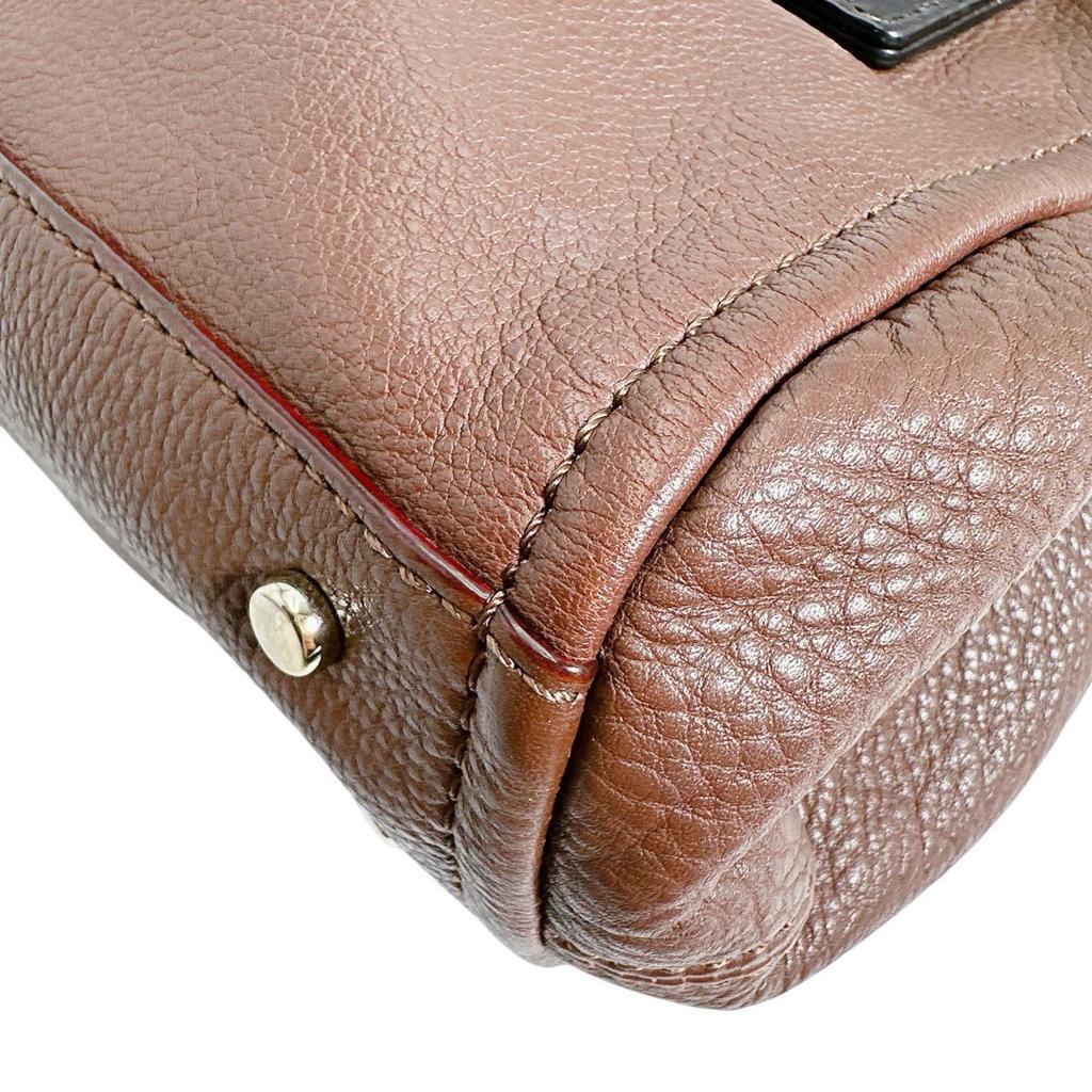 Kate Spade With Shoulder Strap Handbag Leather Brown Women Used