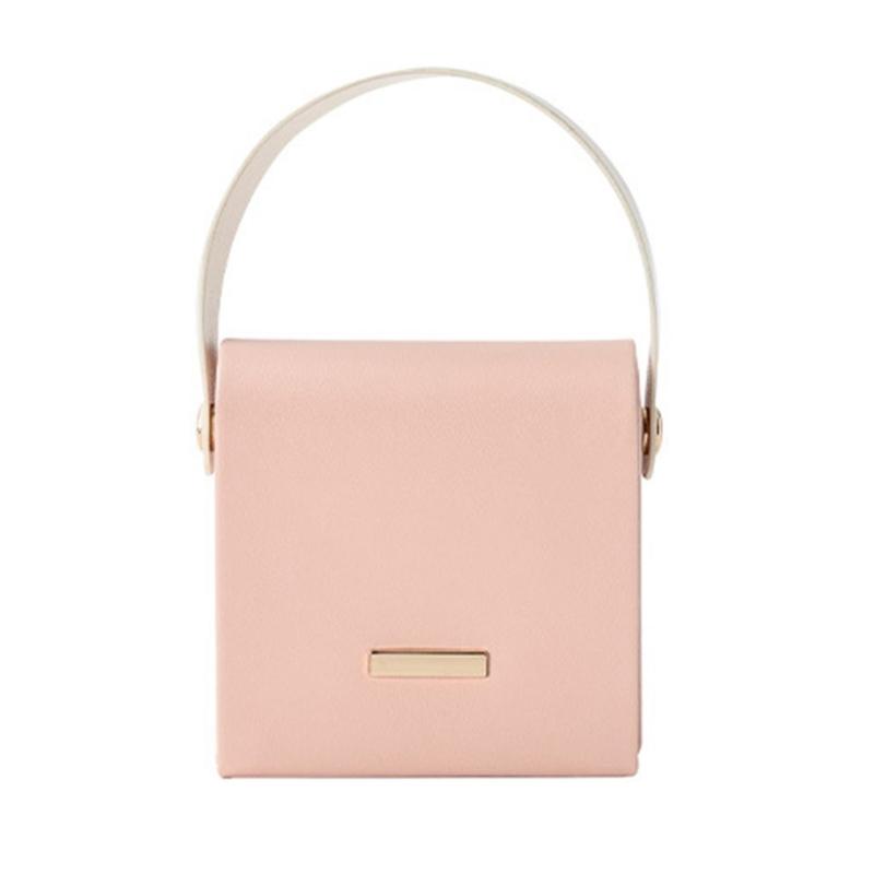 

Jewelry Storage Box For Travel Soft PU Interior Adjustable Compartments To Prevent Tangling Holds Rings Earrings Necklaces розовый