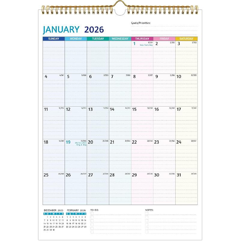 2026-2027 Wall Calendar – Use Now To Jun 2027, Calendar 2026-2027 Wall, 21 Monthly Calendar, 8.5 X 11 In, 2026 Small Calendar, Ruled Blocks, Thick