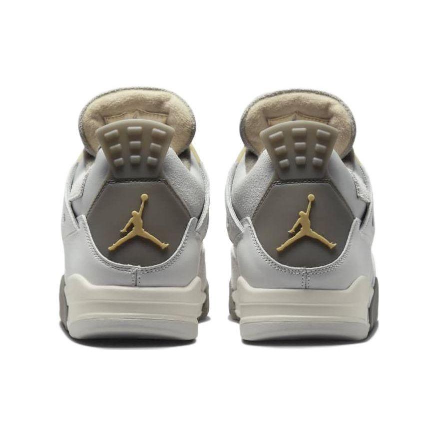 Air Jordan 4 Retro SE Craft Photon Dust Unisex Sneakers Grey Pale-Vanilla Off-White DV3742-021