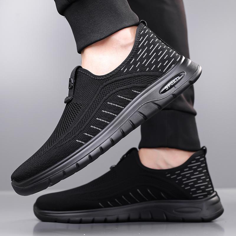 Mesh Shoes Men's 2025 Summer New Breathable Mesh Shoes Men's Casual One-pedal Cloth Shoes 2025