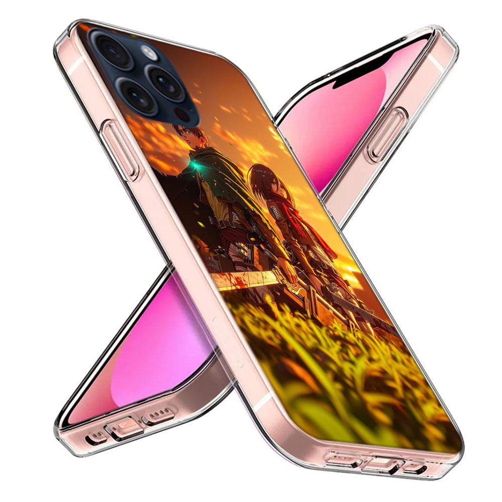 Character MIKASA Clear Phone Case For Iphone 17 Air 16 Pro Max 15 Pro 14 Plus 17E 16E 11 13 12 Mini Cover Cases Fundas Cell TPU