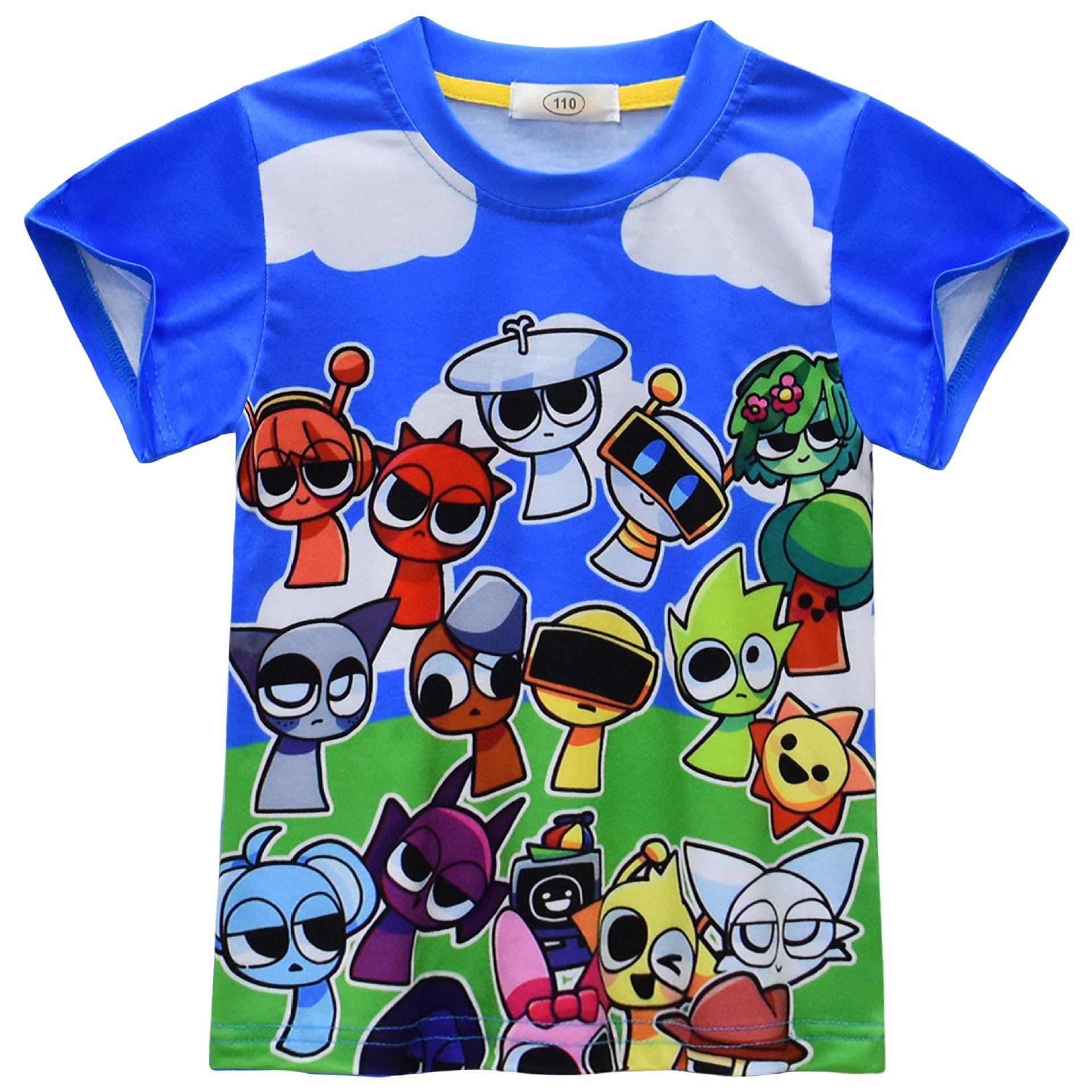 

Short Sleeve T-Shirt Sprunkiincredibox Rhythm Box Large Children S Loungewear 32208 110