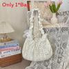 Polyester Lace Floral Shoulder Bag With Ruffled Straps And Bow For Daily Use