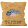 Mental Health Throw Pillow Covers, Good Vibes Decorative Pillow Covers for Home Office Classroom, Pirational Positive Quotes Cushion Covers, Nursery