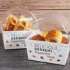 10Pcs Sandwich Burger Wrapping Packaging Box Toast Bread Oilproof Holder With Lid Take Out Box Pastry Tray Bakery Party Gift