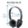 ELECOM HS-HP20UBK Wired Headset with USB Microphone, Binaural, Over-the-Head, 1.8m, Foldable, 40mm Drivers, Black