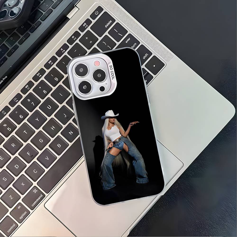 

Singer B-Beyonce Phone Case For iPhone 17,16,15,14,13,12,11,Pro,XS,Max,Plus,Mini,SE4,E White Matte Shockproof Cover iPhone17Promax