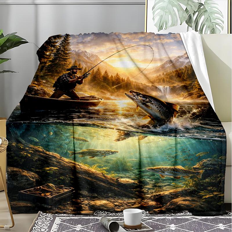 Jesus Religiöse Kunst Fleece Bedruckte Flanelldecke, Warmer Weicher Überwurf Sofa Bettdecke