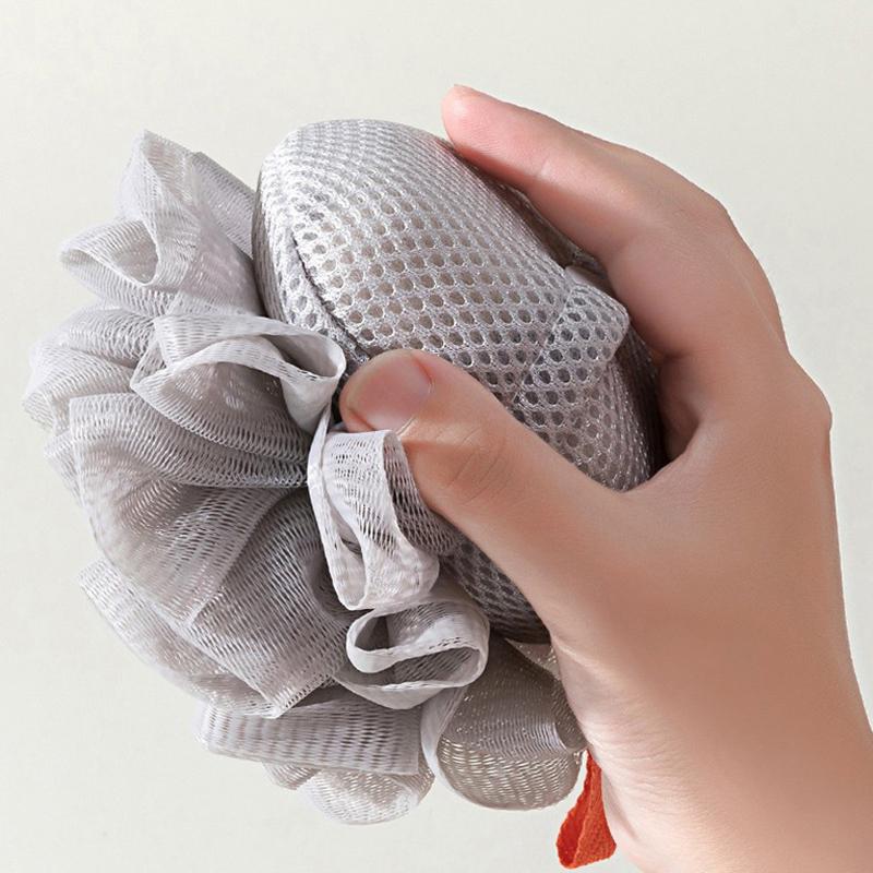 1 Piece Of Soft Loofah Sponge Bath Ball -2-in-1 Soap Dispenser And Body Scrub Bathroom Exfoliating Shower Ball For Men Women