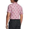 Under Armour Diamond Print All Over Short Sleeve Polo Shirt Men Polo Shirts Pink 1379734-697