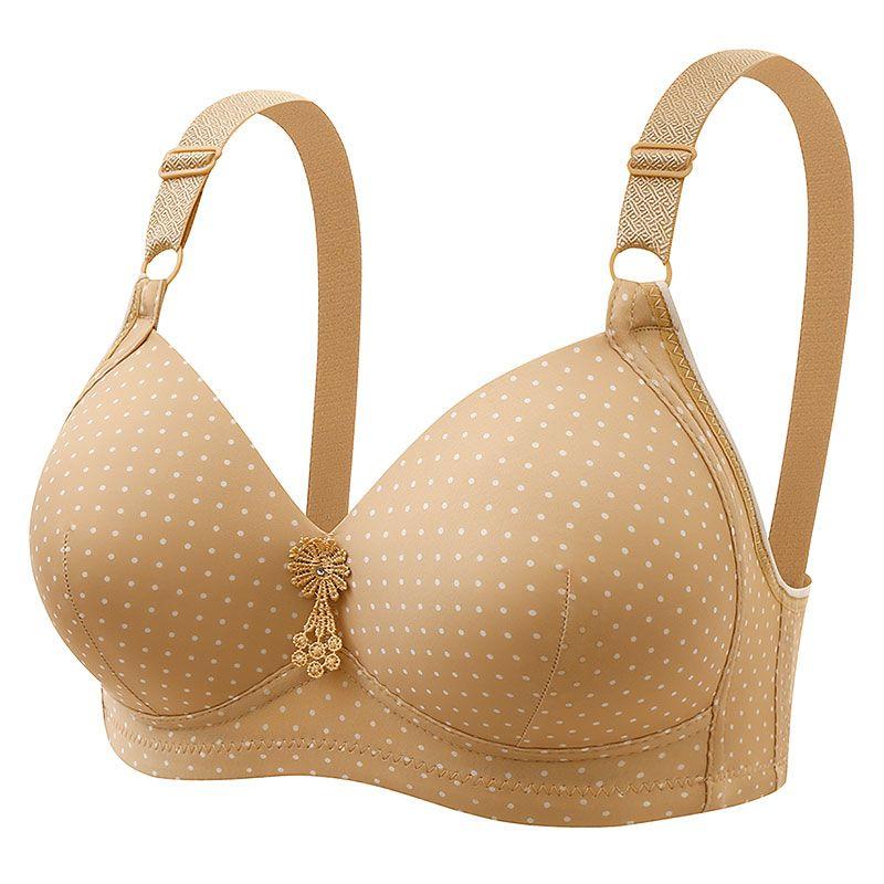 Damen Übergröße Dünner Stil Ohne Stahlring Bequem und Atmungsaktiv Gesammeltes Seitliches Sammeln Schöner Rücken BH