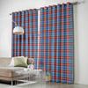 Gardiner i britisk stil med blått og oransje rutemønster Gardiner til stue Dekorative gjenstander Stue