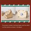 Christmas Wooden Hosue Small Snow House Xmas Tree Elk Lamp Ornament