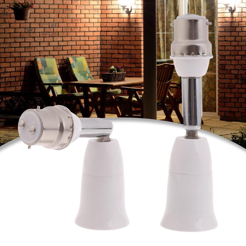 E27 To B22 Adapter Chandelier Light Socket Lamp Holder Household E27 To B22 Light Socket Extender Converter Bulb Base