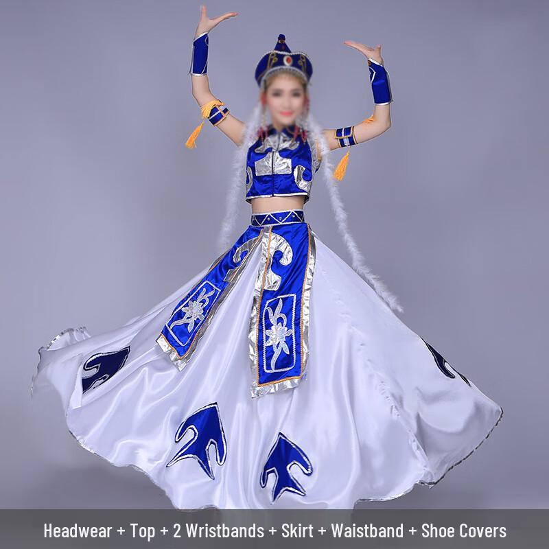 Women s Mongolian & Hezhe Ethnic Performance Robe S