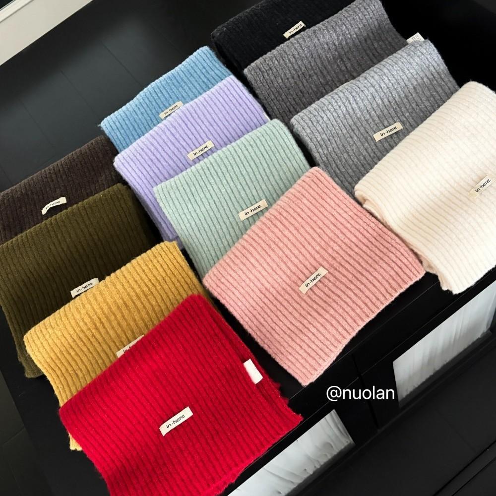Korean atmosphere wool blended scarf women's autumn and winter versatile soft waxy warm couple scarf