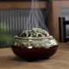 Celadon Ceramic Incense Burner - Antique Style, Small Size, Ice Crack Kiln, Sandalwood Incense Holder.