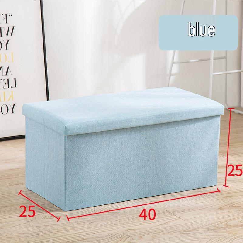 Cross-Border Cotton and Linen Folding Storage Stool: Dustproof Organizer for Shoes and Seating